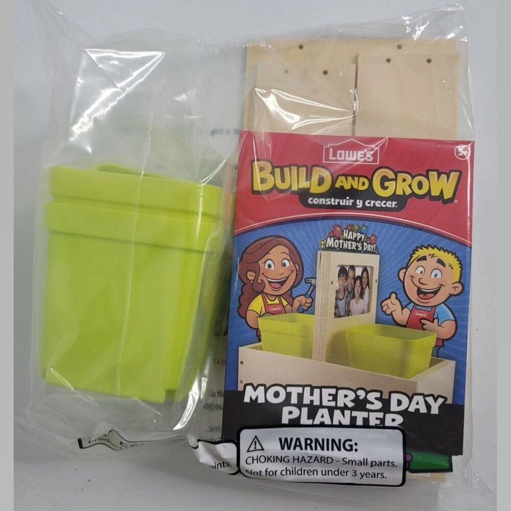 Mother's Day Planter Photo NEW Lowes Build and Grow Wood Toy Set Kit‎ Kids DIY